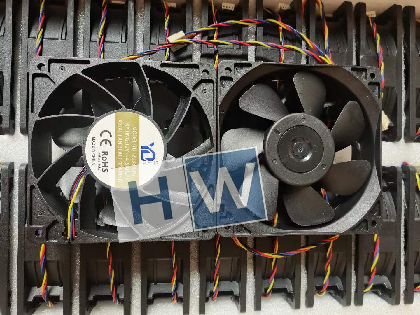 1PC YD YD12038B2G 12V 4.5A 120*38mm 12CM Heat Dissipation Fan 4-wire