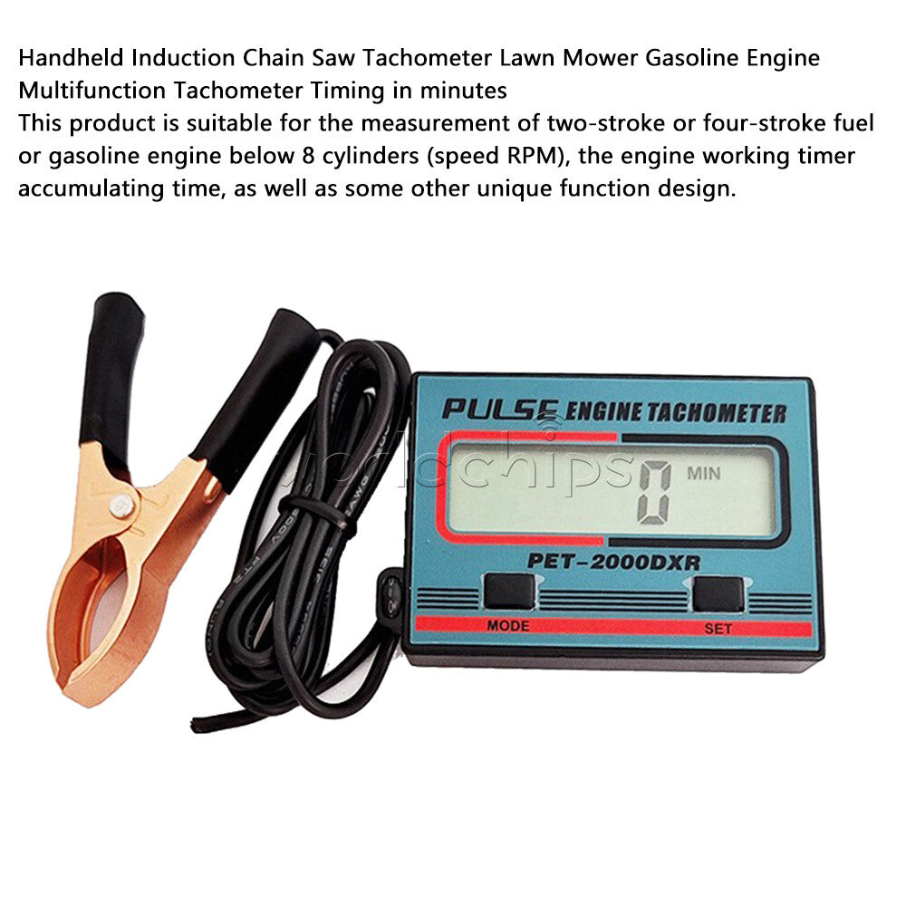 Digital 1~99999 minutes Meter Tachometer Pulse Engine Gauge Inductive RPM Timer