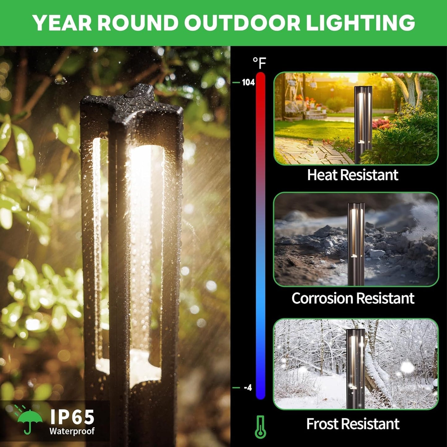 Low Voltage Pathway Lights, LED Landscape Path Lights, Outdoor Waterproof IP65,