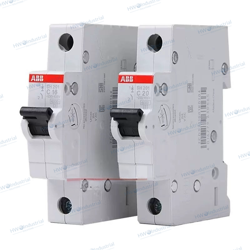 1Piece ABB 1P C-type Circuit Breaker SH201 Series 2A 3A 4A 6A10A 16A 20A 25A 32A
