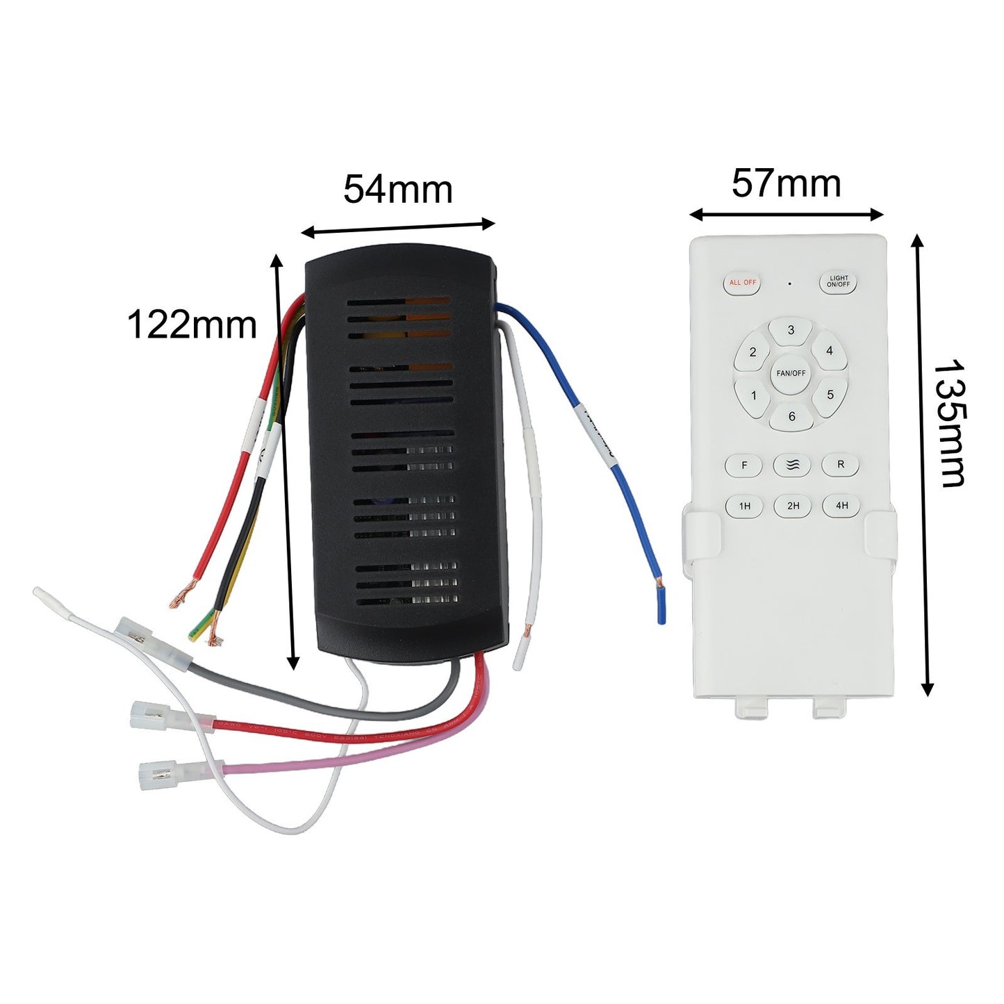 Ceiling Fan Remote Control Kit 6 Speed Light Receiver Compatible with Most Fans