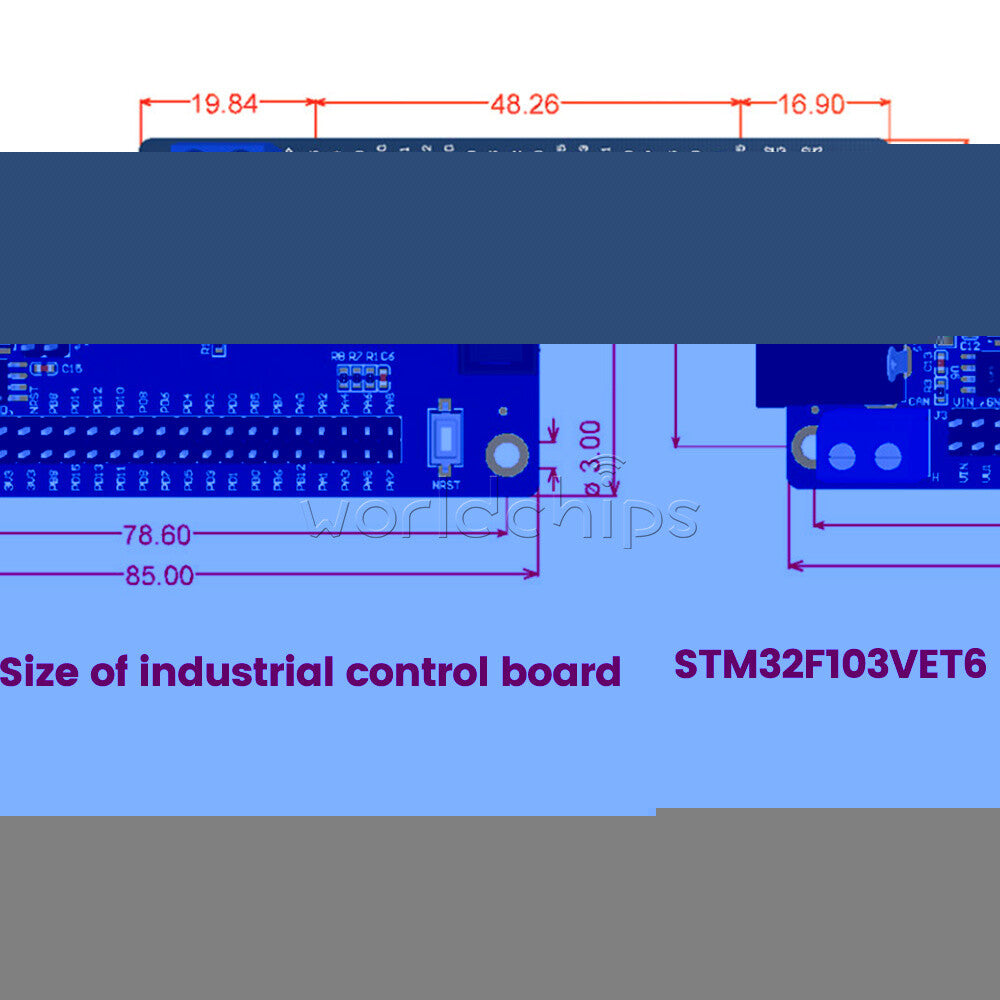 STM32F103VET6 STM32F103C8T6 Industrial Control Development Microcontroller Board