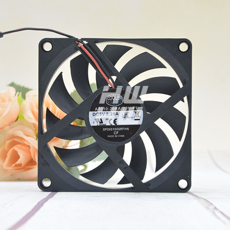 Cooler Master A8010-20RA-2JN-F1 Ultra thin cooling fan 5V 0.25A 2wire 80*80*10mm