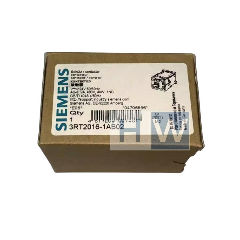 1Pc  SIE-MENS Contact 3RT2016-1AB02 Coil Voltage 24Vac 50/60Hz 9A