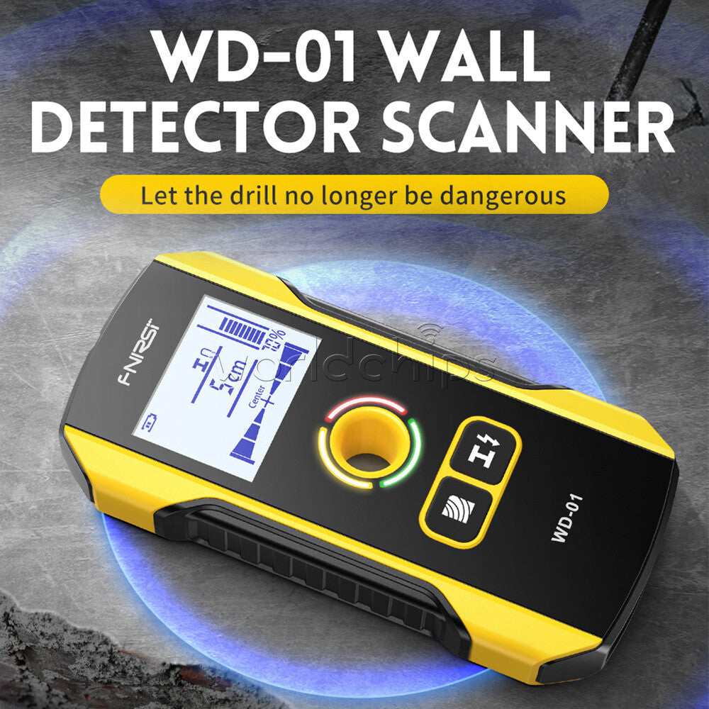 FNIRSI WD-01 Metal Detector Wall Scanner for AC Live Cable Wires Wood Stud Find