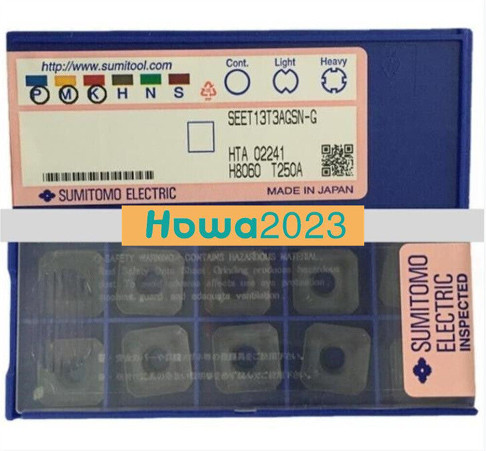 10Pcs/BOX Sumitomo SEET13T3AGSN-G T250A Turning Blade Carbide Inserts