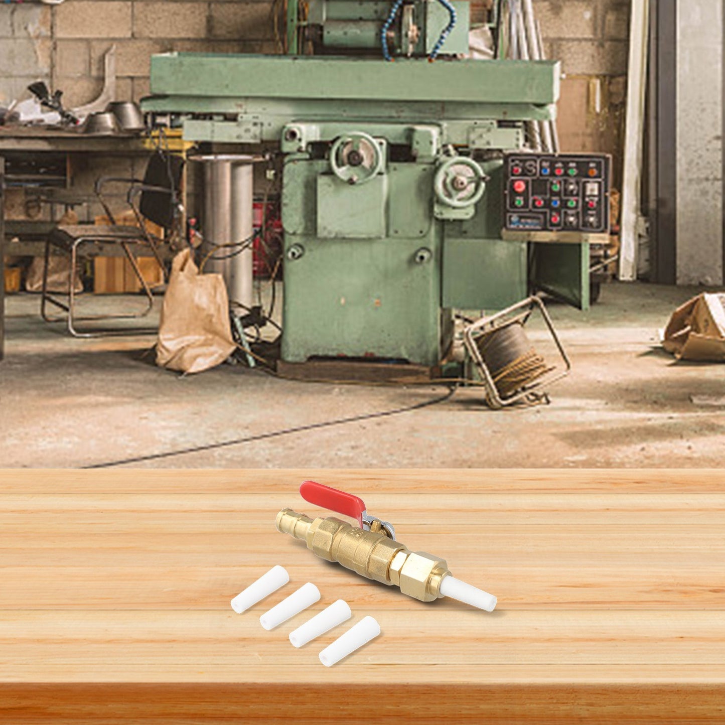 Manual Sandblasting Tool Assembly with Brass Valve for DIY Enthusiasts