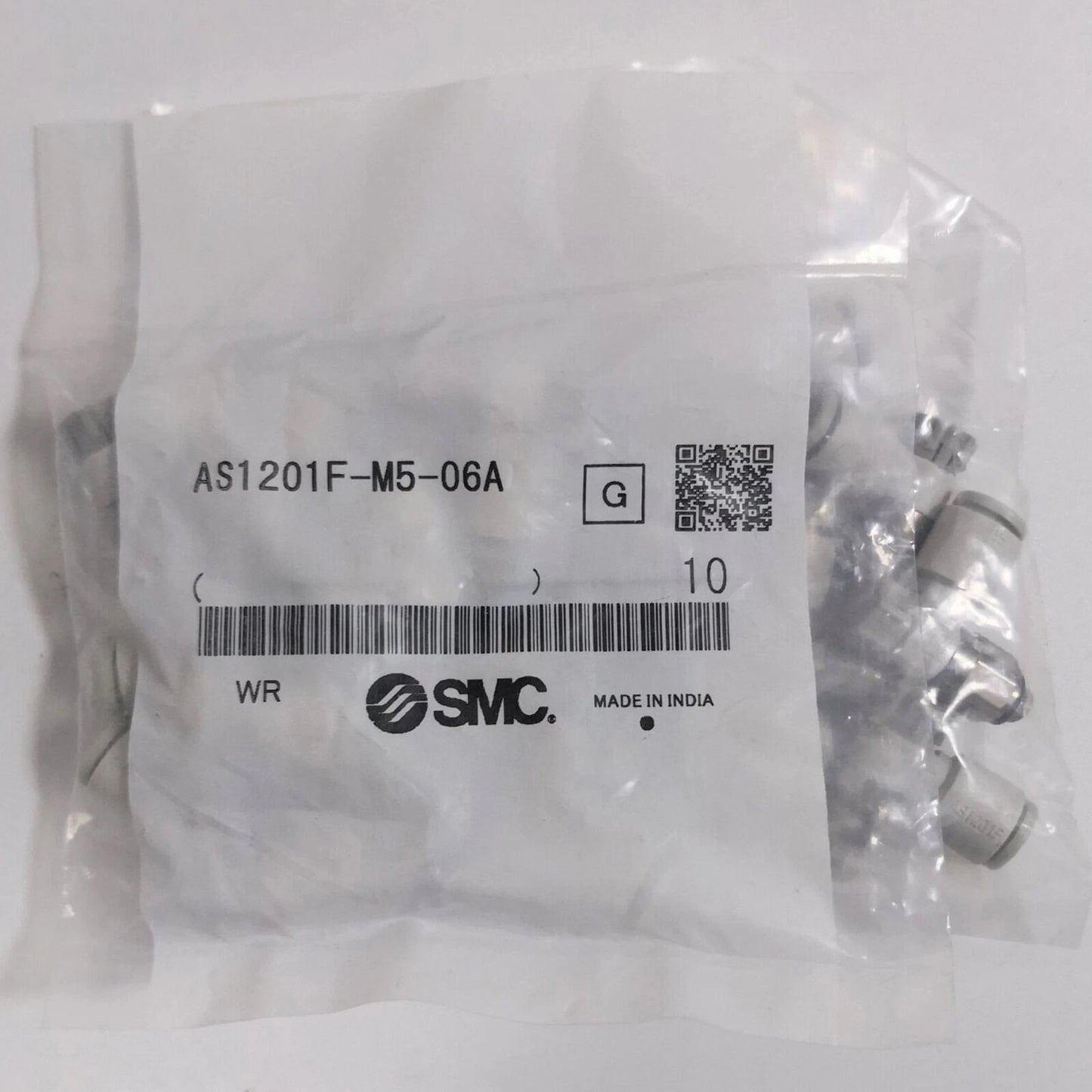 10pcs  SMC AS1201F-M5-06A speed control valve connector Free ship #P