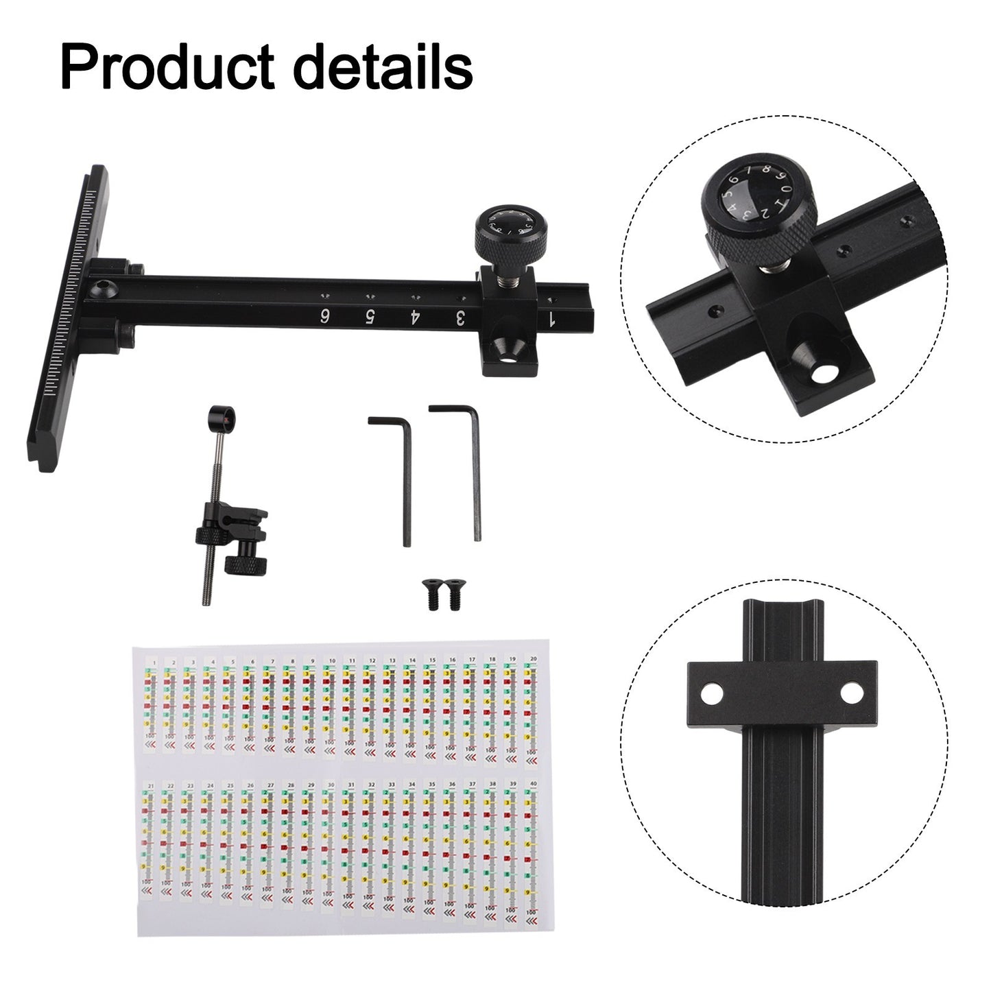 Professional Grade Metal Sight for Recurve T type Aiming Bow and Arrow