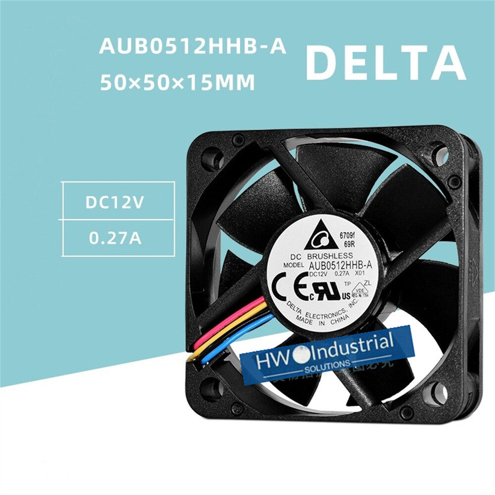 1/piece Delta AUB0512HHB-A 5015 12V 0.27A 5CM High Airflow Chassis Cooling Fan