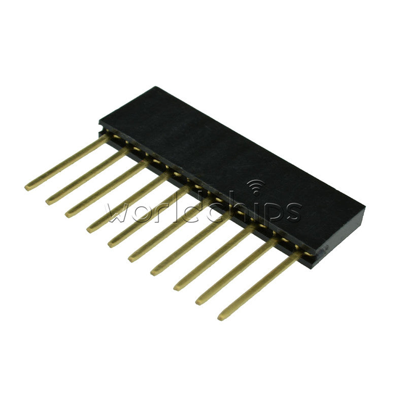 100PCS 2.54mm 10 Pin Long Legs Single Row 11mm  Long Pin Female Header Arduino