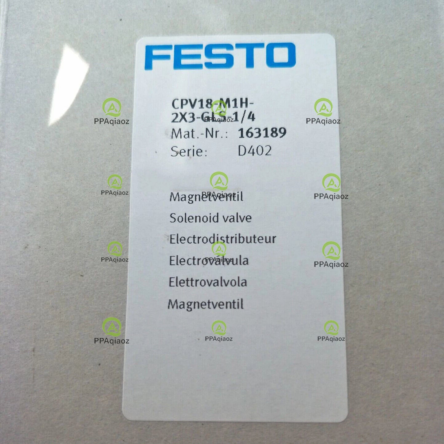 1PC  FESTO CPV18-M1H-2X3-GLS-1/4 163189 Solenoid Valve Free Shipping