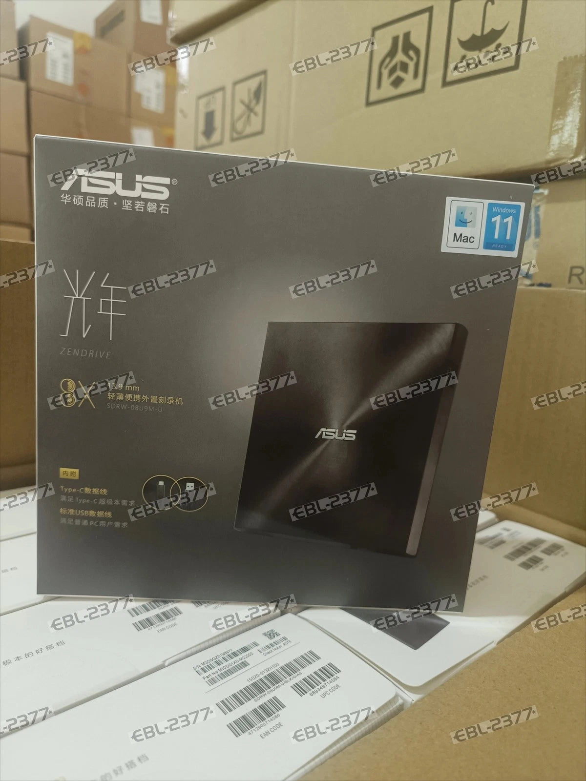 Asus ZenDrive SDRW-08U9M-U DVD-Writer - External - Black