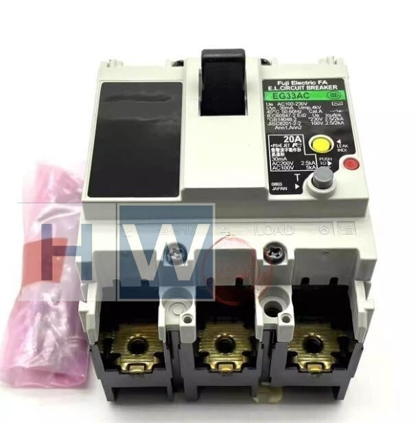 1Pc  Leakage Circuit Breaker 3P Switch EG33AC 20A 30MA 100-230V