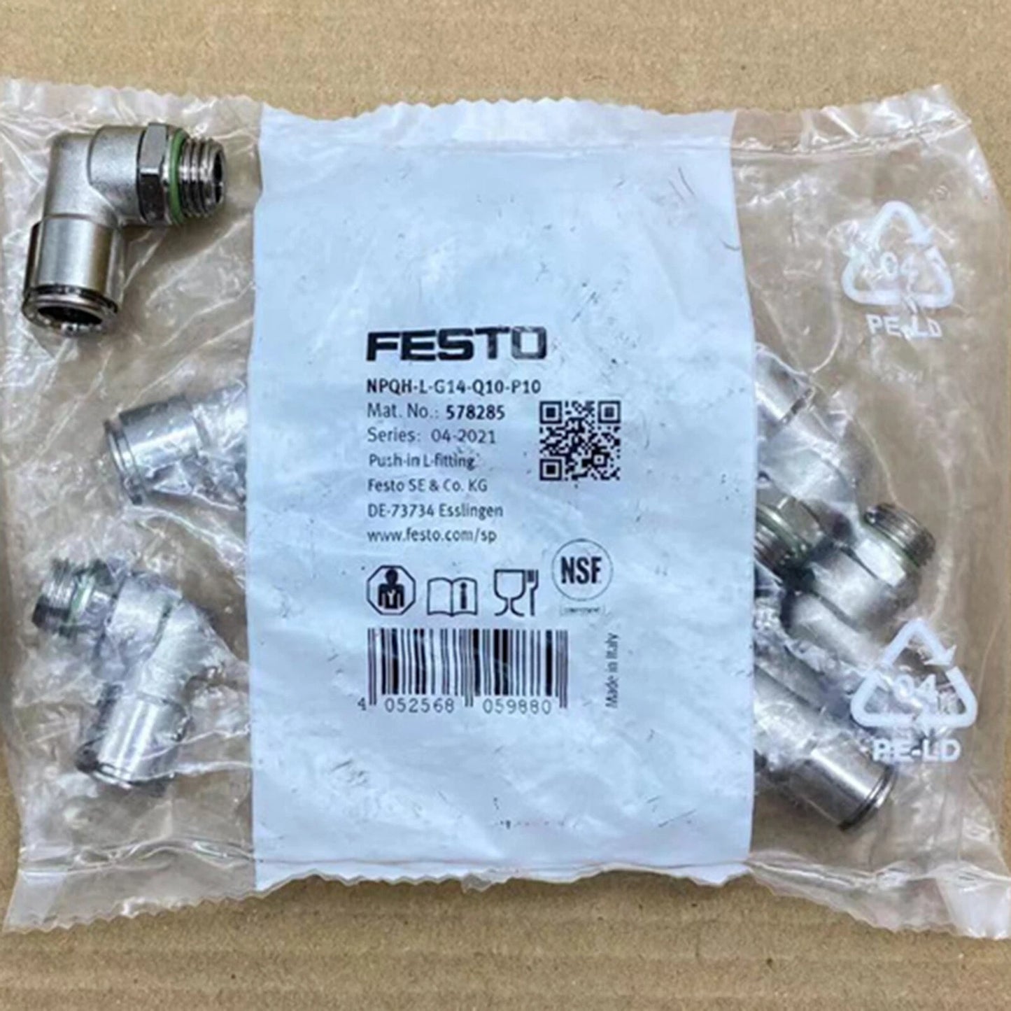10PCS  FESTO NPQH-L-G14-Q10-P10 578285 joint fast Ship #YP1 #P