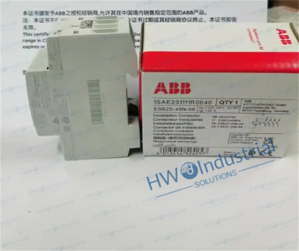 1/Piece ESB25-40N-06 ABB Building Specific Contactor Coil Voltage 230-240VAC/DC