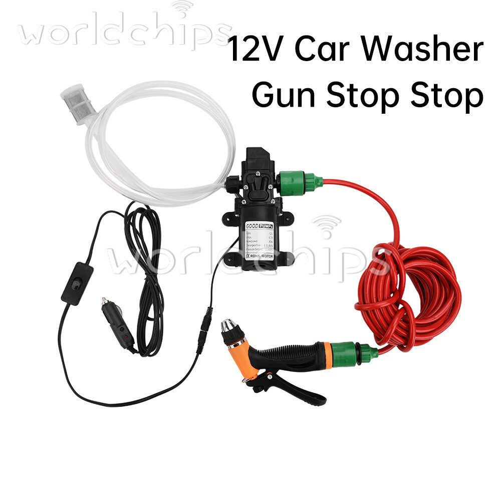 DC12V Self-Priming Portable High Pressure Car Washer Water Pump Kit Adjustable