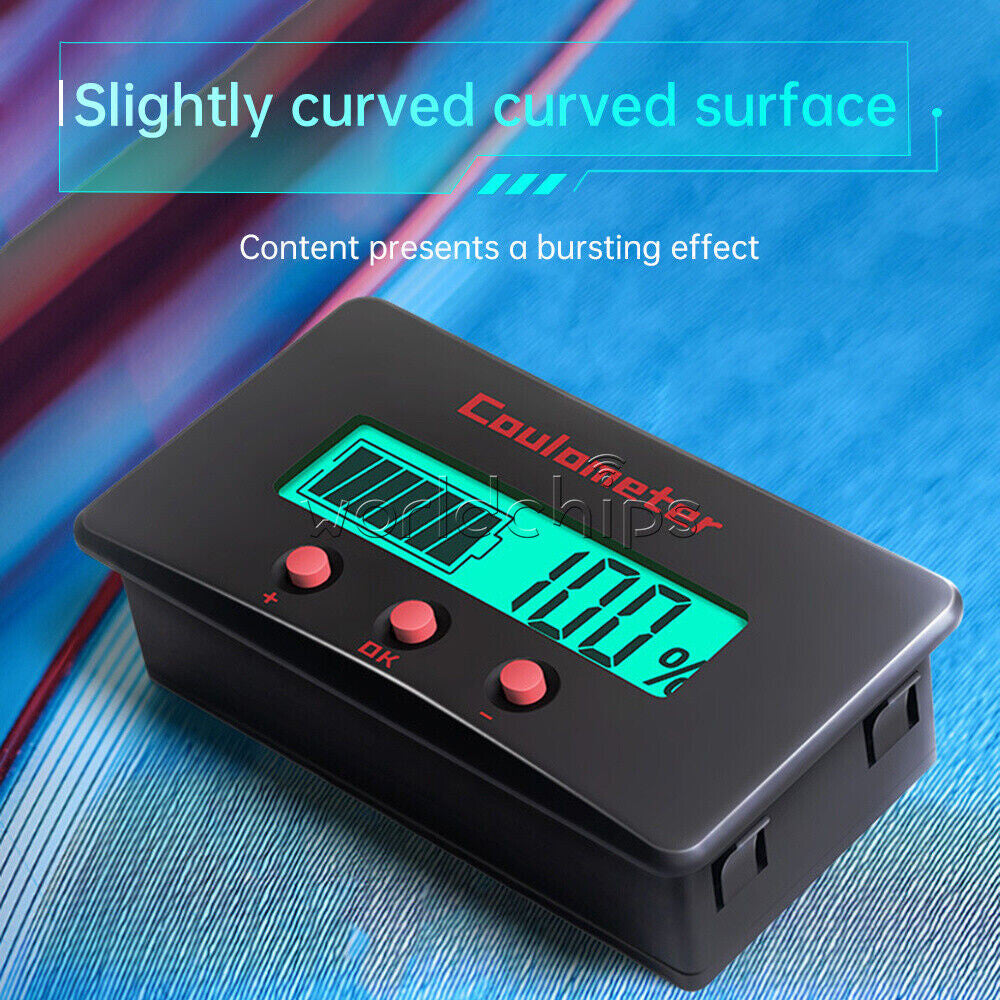 Digital Voltage Current Meter Battery Capacity Tester Power Percentage Indicator