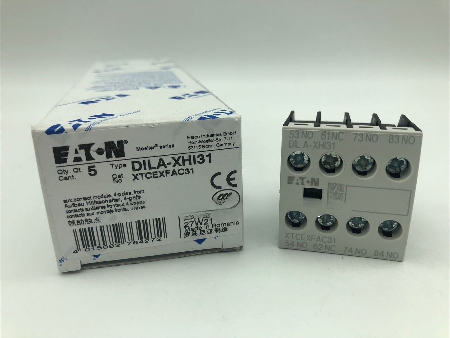 For EATON MOELLER DILA-XHI31 XTCEXFAC31 AUXILIARY CONTACT BLOCK