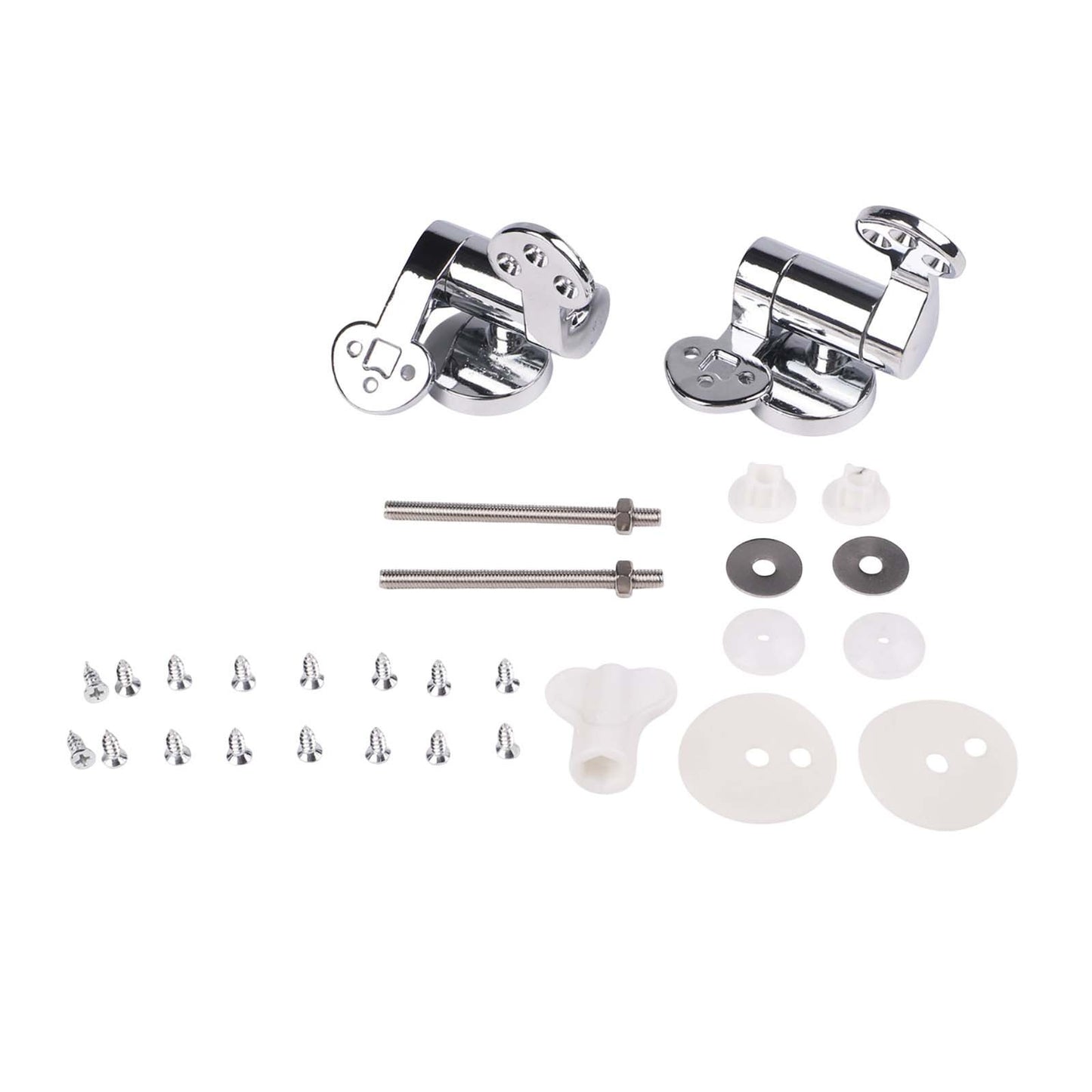 Toilet Seat Replacement Hinges Set Featuring Soft Close Mechanism For Quiet Use