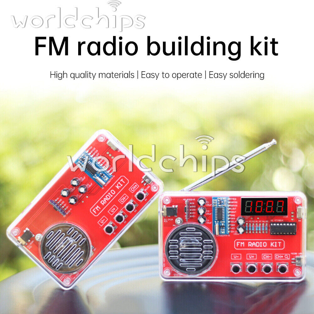 50-108MHZ FM Radio DIY Electronic Kits Soldering Practice Loose Part With Shell