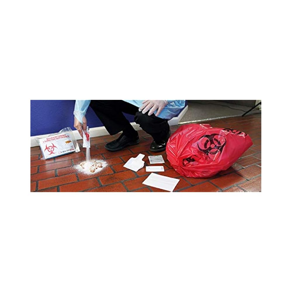 22-Piece Bodily Fluid Clean Up Kit, OSHA Compliant,Bloodborne Pathogen Spill Kit