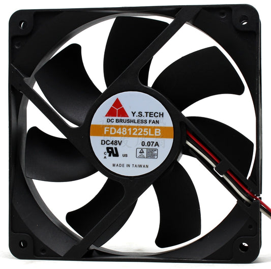 Y. S.TECH 12CM FD481225LB DC48V 0.07A 3-wire Server Cooling Fan