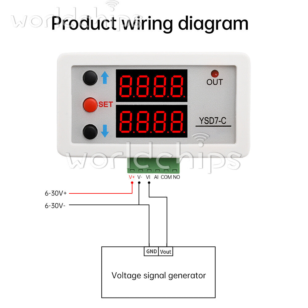 DC0-10V 0-20mA Voltage Current Signal LCD Digital Meter Analog Input Embedded