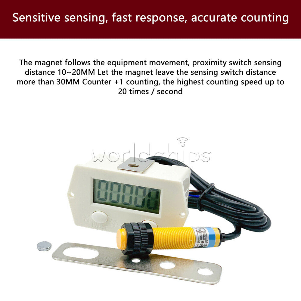Electronic Counter Digital 0~999999/99999 Industrial Magnetic Inductive Counter