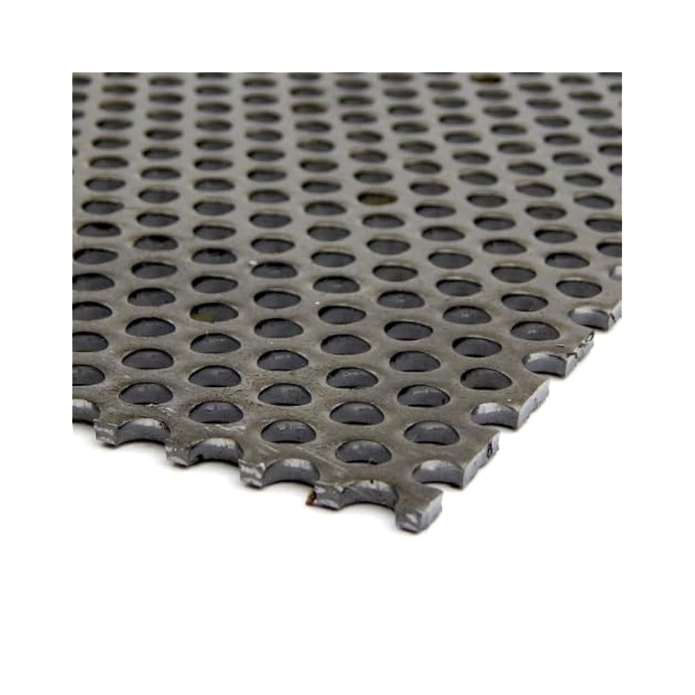 A36 Carbon Steel Perforated Sheet, 24"x24", 20 Gauge, 0.125" Holes