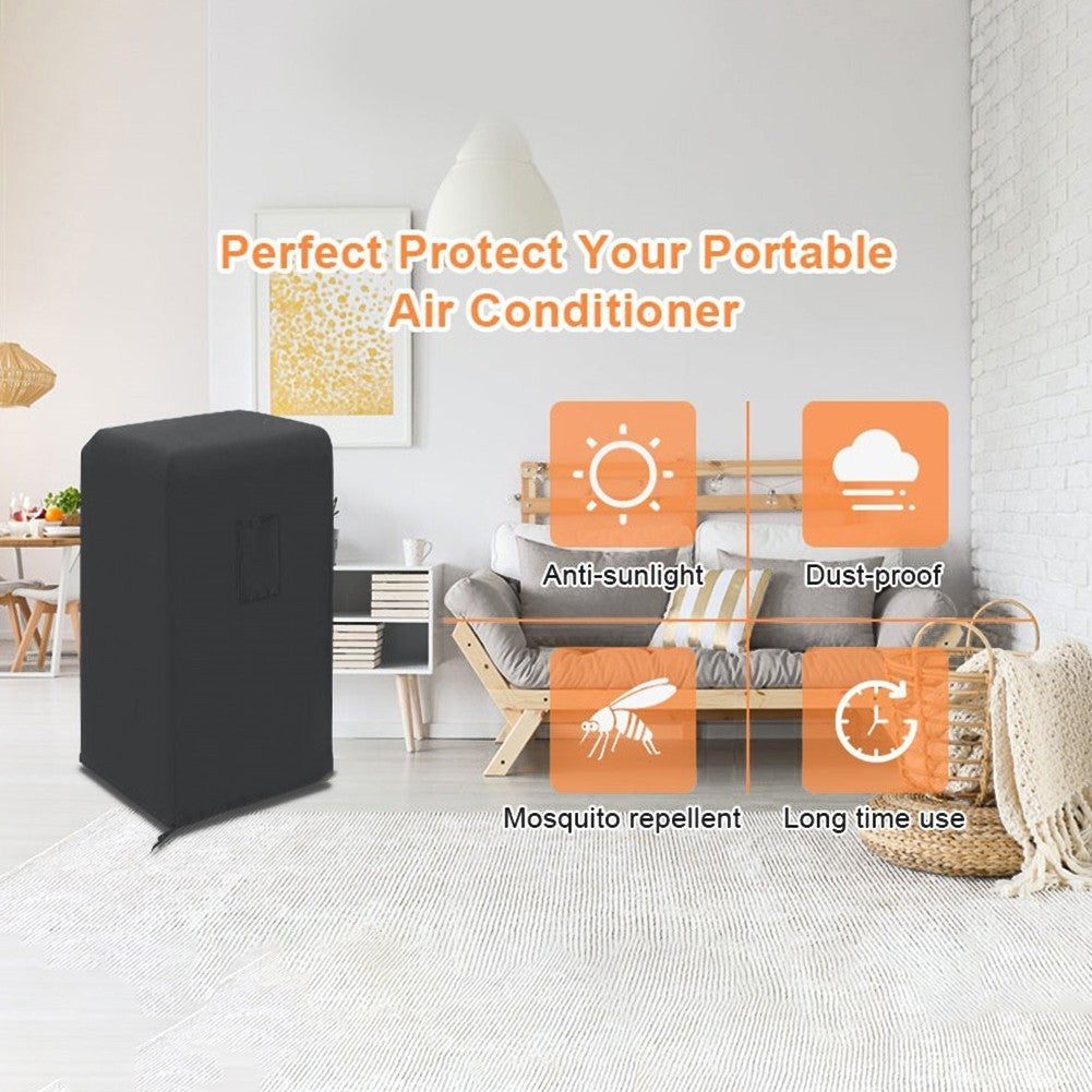 Proper Fit and Durability Portable Air Conditioner Unit Cover in Black