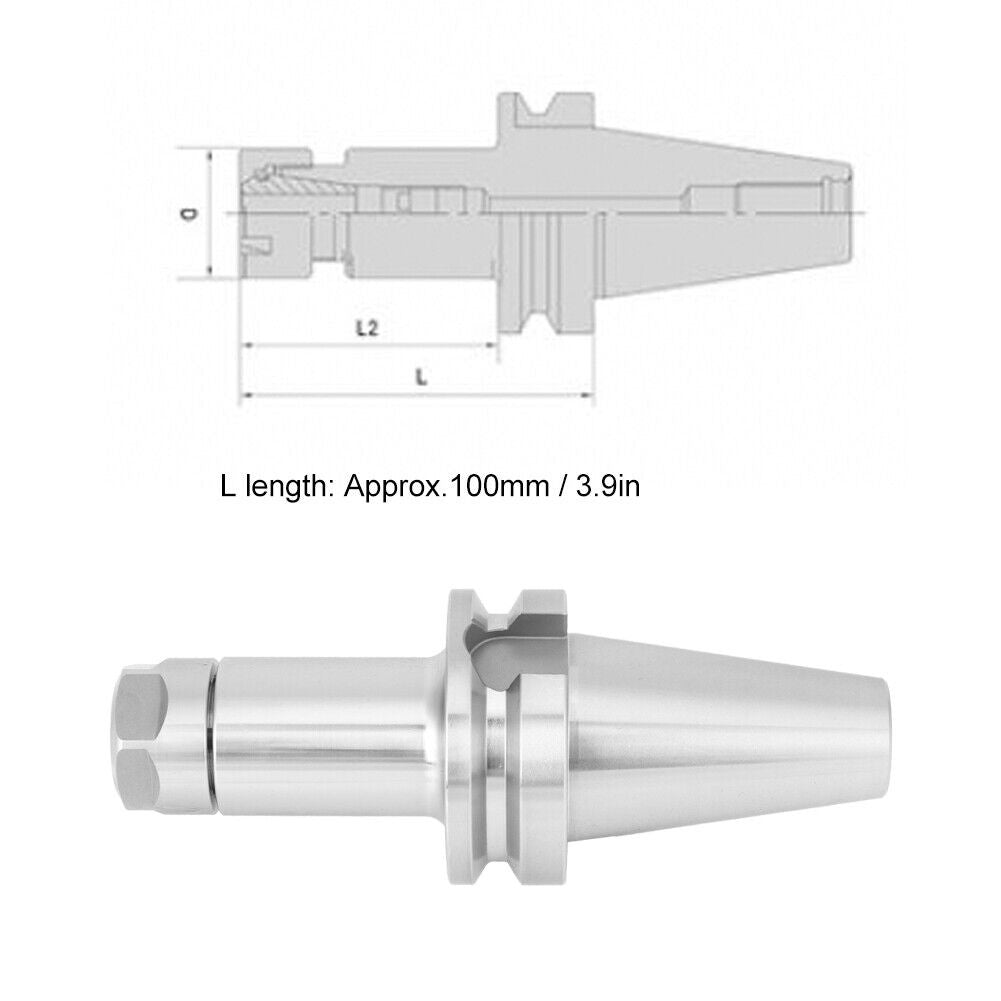 BT40ER20100 Collet Chuck Tool Holder High Accuracy For CNC Lathe Milling Kit