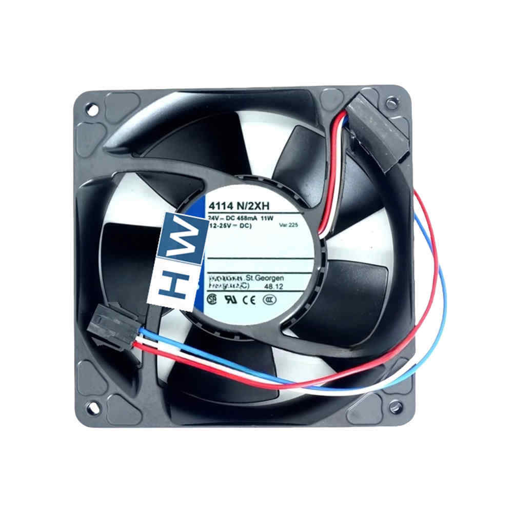 1/piece 4114N/2XH 24V 458mA 11W 12038 3-wire 12cm Equipment Axial Flow Fan