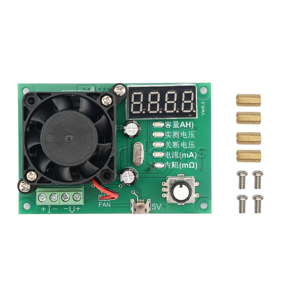 16W Electric Load Max 500AH LED Display TEC-06 Battery Capacity Tester With Fan
