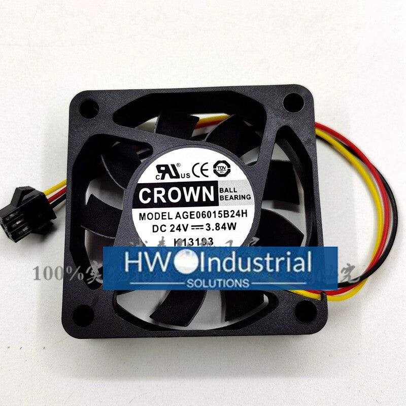 CROWN AGE06015B24H DC24V 3.84W 6015 6CM Light Cooling Small Fan