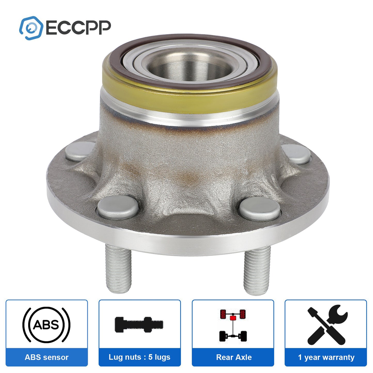 1Pc Rear Wheel Hub Bearing For 2010 2011 2012 2013 Ford Transit Connect 2.0L FWD