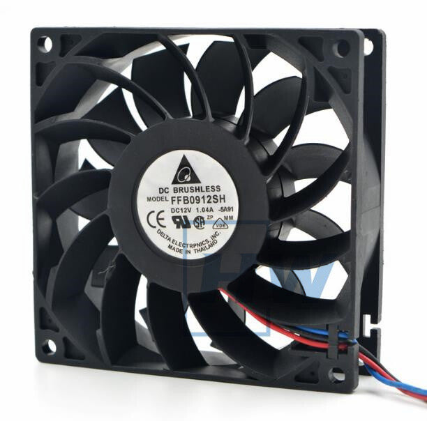 1PC  FFB0912SH 9025 12V 1.04A 9CM Air Volume Server Chassis Fan