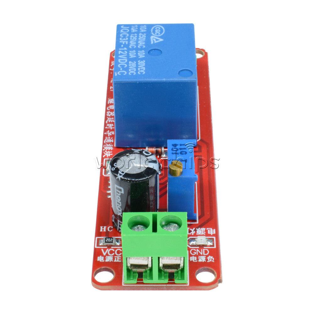 10PCS 12V DC Conduction Delay Relay Shield Module NE555 Timer Switch 0-10 Sec
