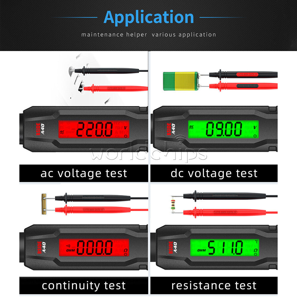 BSIDE A40 Infrared Thermometer Electric Pen Type Intelligent Multimeter
