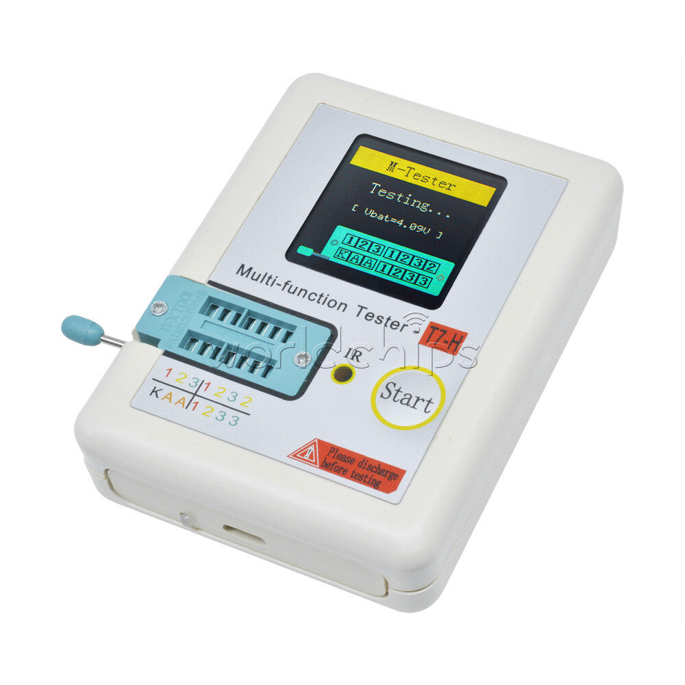 C-T7-H high precision transistor tester 1.8 inches Capacitance Meter + Cable Kit