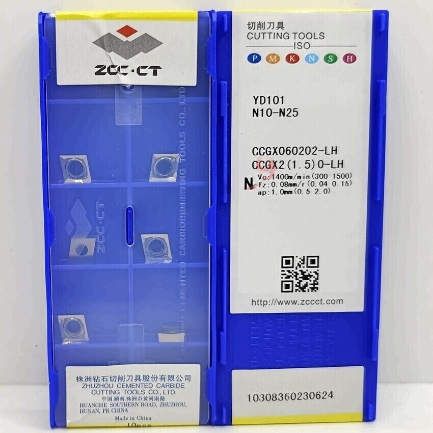 50pcs CCGX060202-LH YD101 ZCC  Cutting Tools CNC blade Carbide Inserts