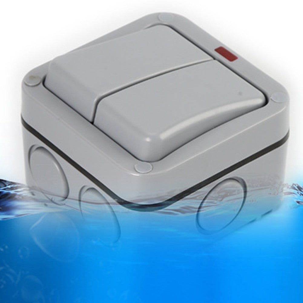 Outdoor Switch 2-Gang Weatherproof 20A 44mm IP66 Outdoor Switch Switch