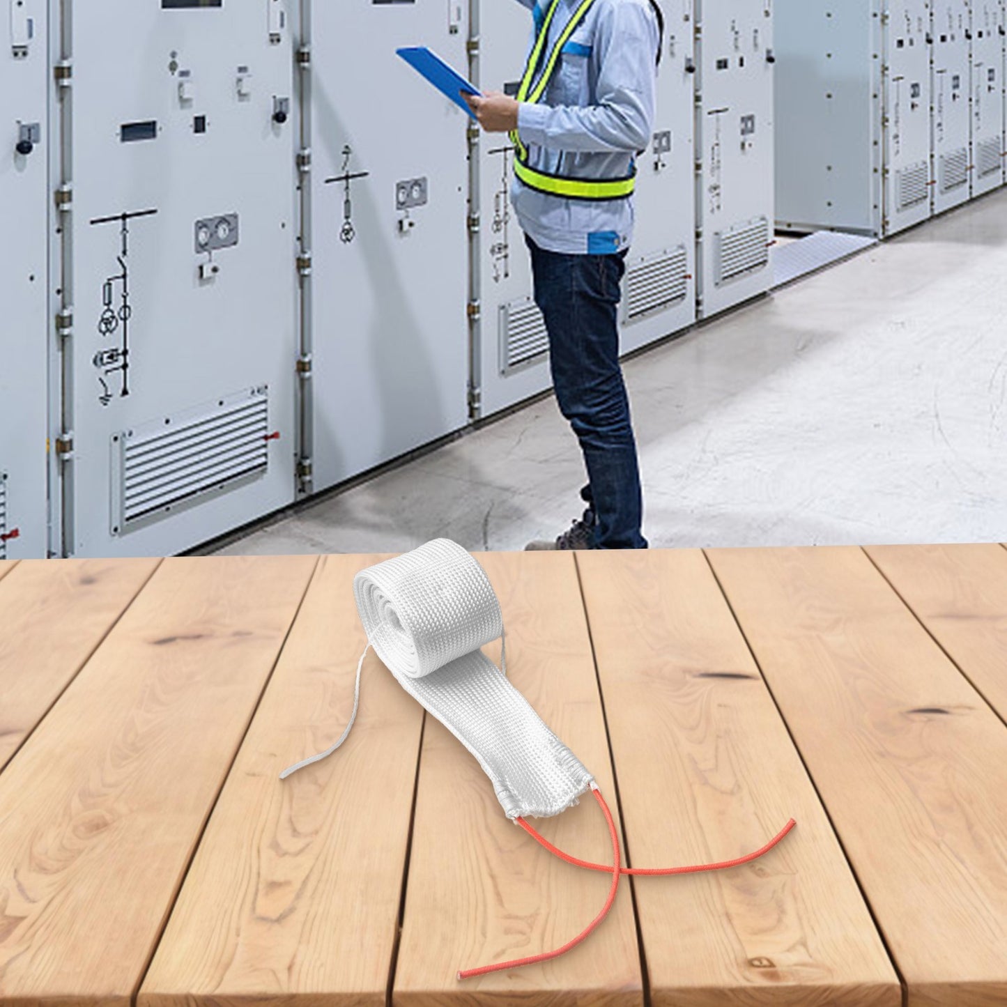 Heating Tape 220V 450?? 220V/100W-1m Glass Fiber Insulation Pipe Ribbon