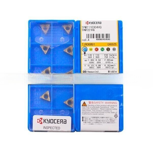 10Pcs KYOCERA TPMT110304HQ CA5525 TPMT221HQ turning blade carbide inserts