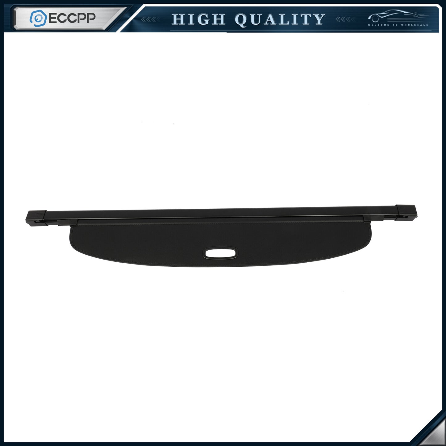 Car Rear Trunk Cargo Cover For Audi Q7 2016-2018 Security Shield Shade Black