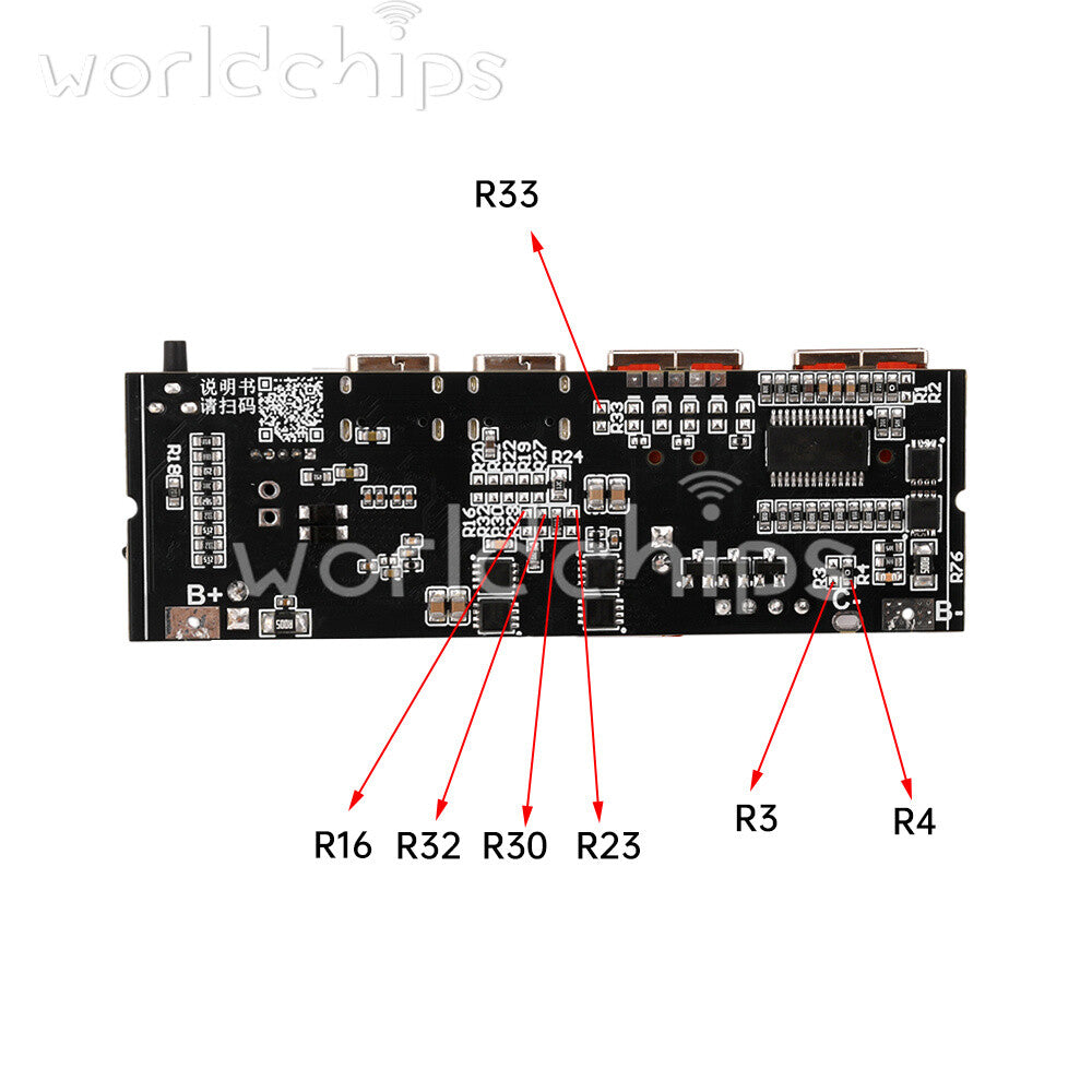 3S 4S 5S 65W 100W 4-USB Two way Fast Charging Module Power Bank Circuit Board