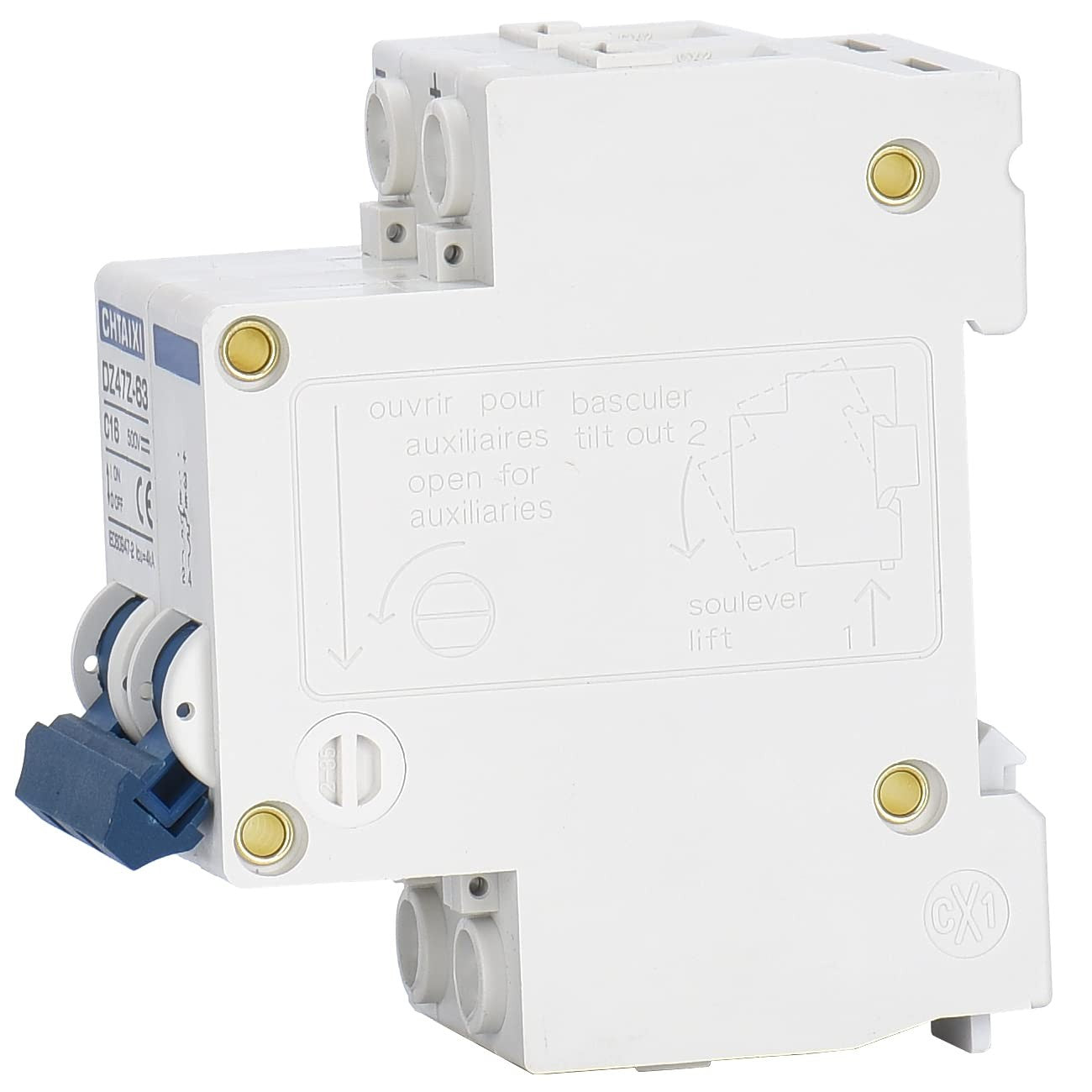 DC Miniature Circuit Breaker, 2 Pole 1000V 63 Amp Isolator for Solar PV System,