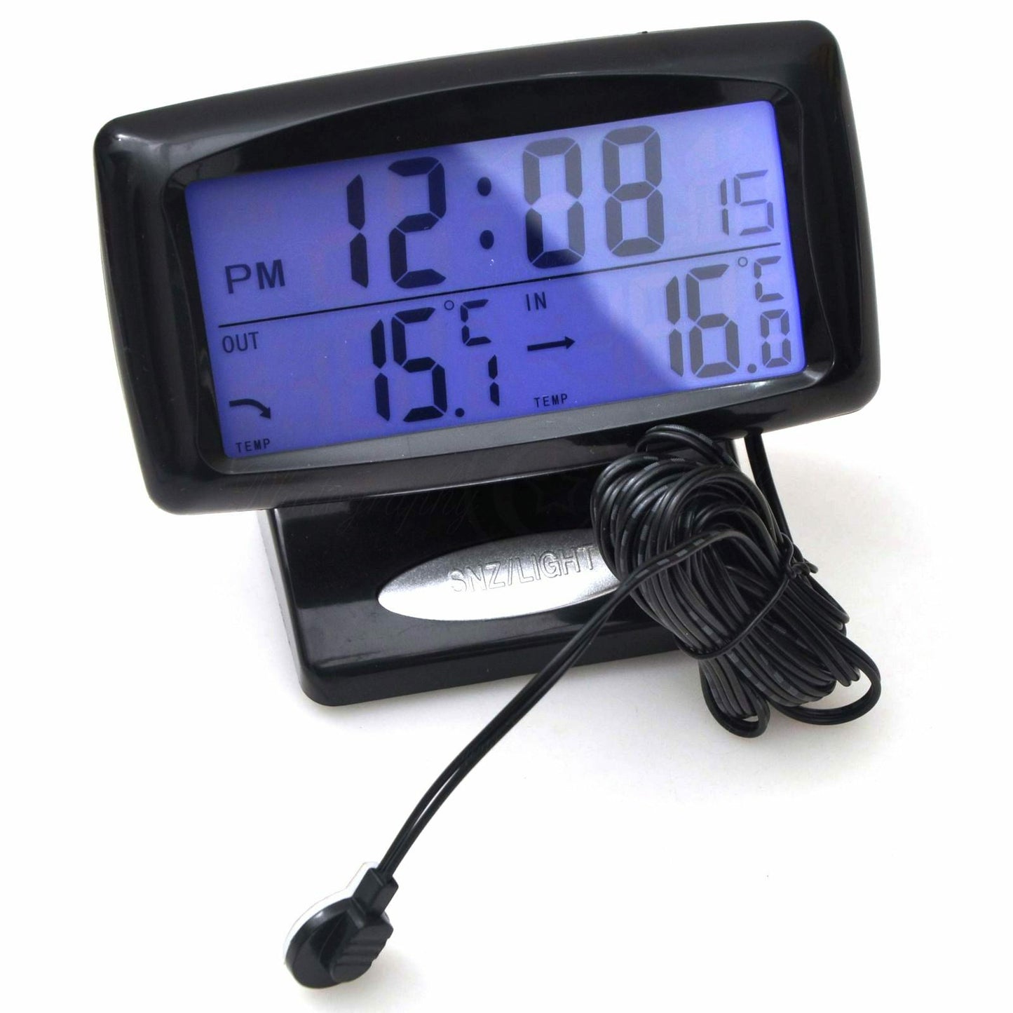 3in1 Car Digital LCD Clock In+Out Temperature Thermometer Frost Alarm Calendar