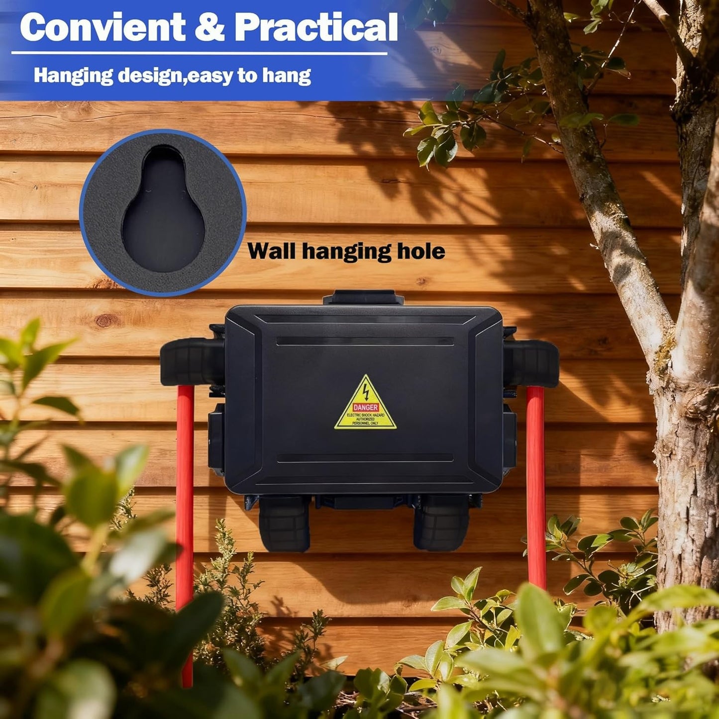 Small Outdoor Electrical Box,Waterproof Extension Cord Cover(Inner 7.3 * 5.1 * 1