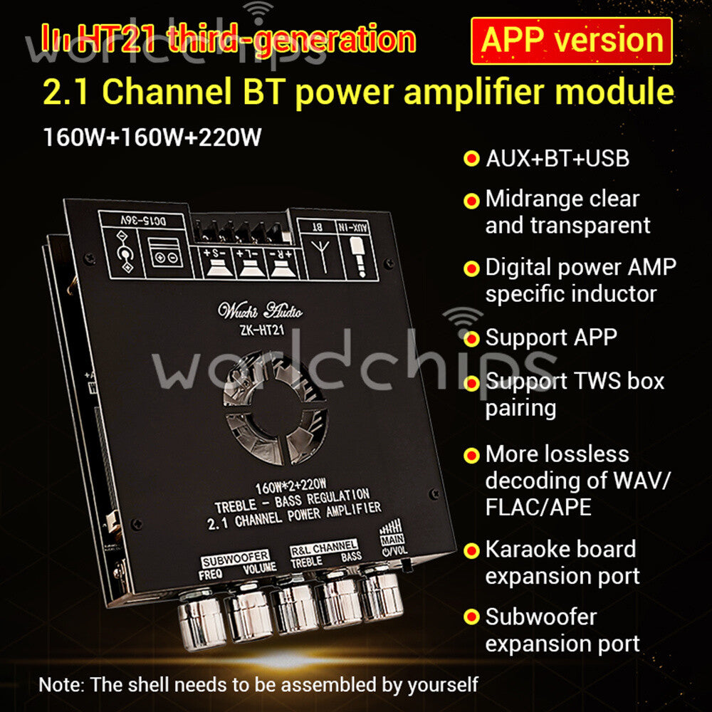 TDA7498E HT21 Bluetooth HIFI Digital Power Audio Amplifier Board 160Wx2+220W